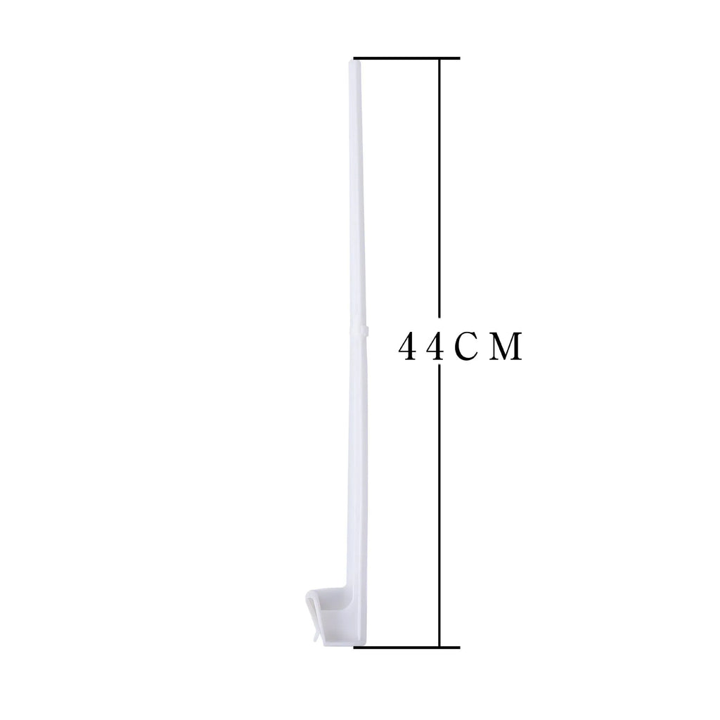 White PP plastic car window flag clips mounted on vehicle glass