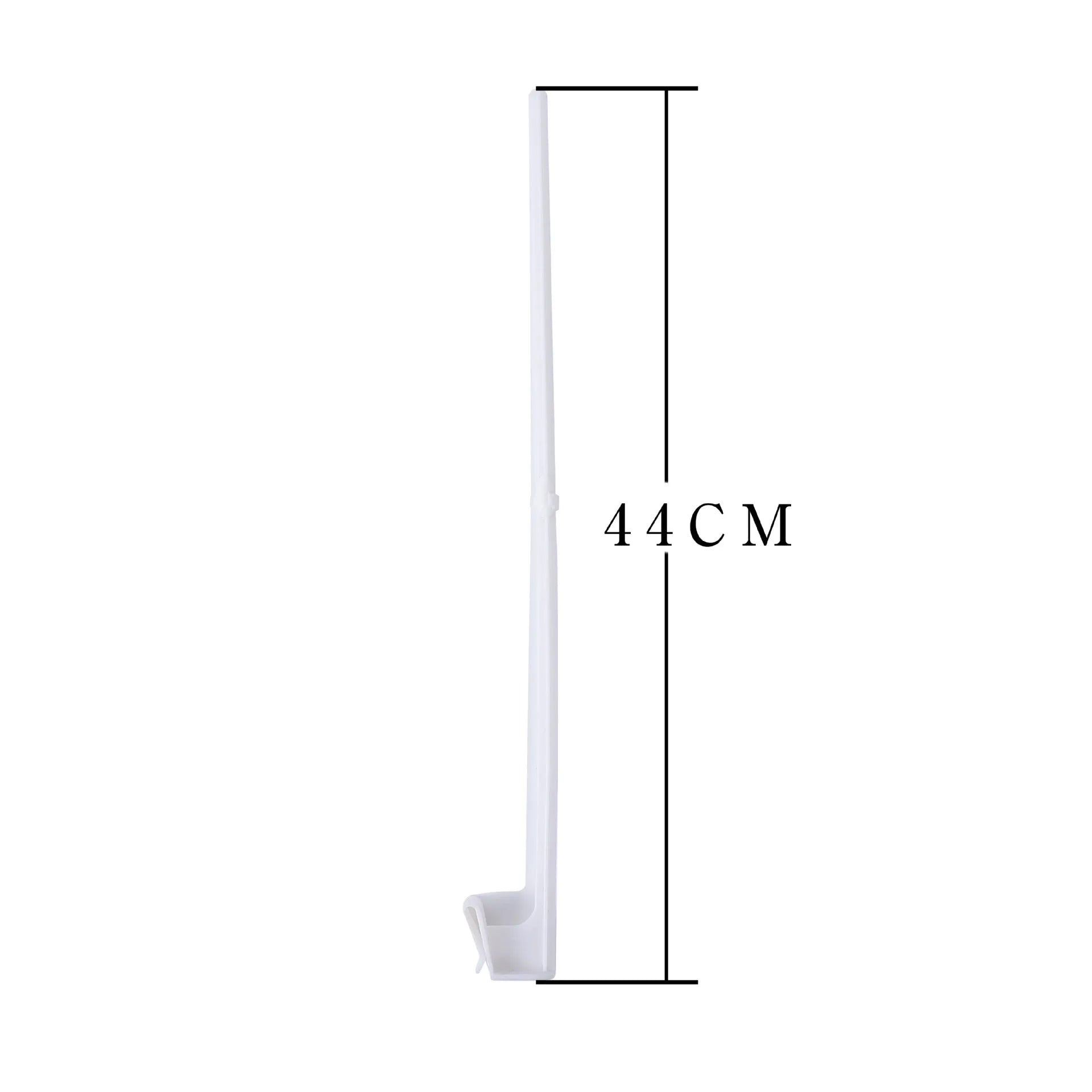 White PP plastic car window flag clips mounted on vehicle glass