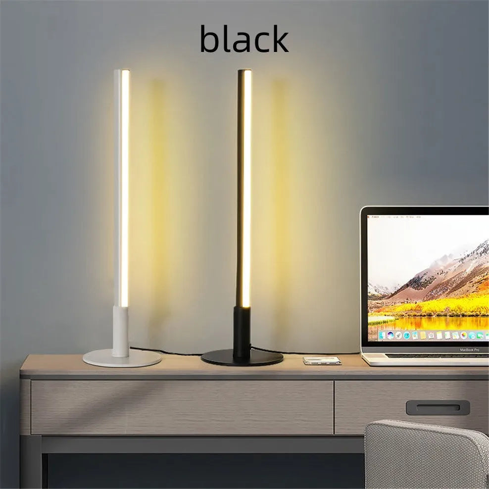 Black retro LED decorative atmosphere lamp with aluminium alloy body, 48.5cm tall with 14cm diameter