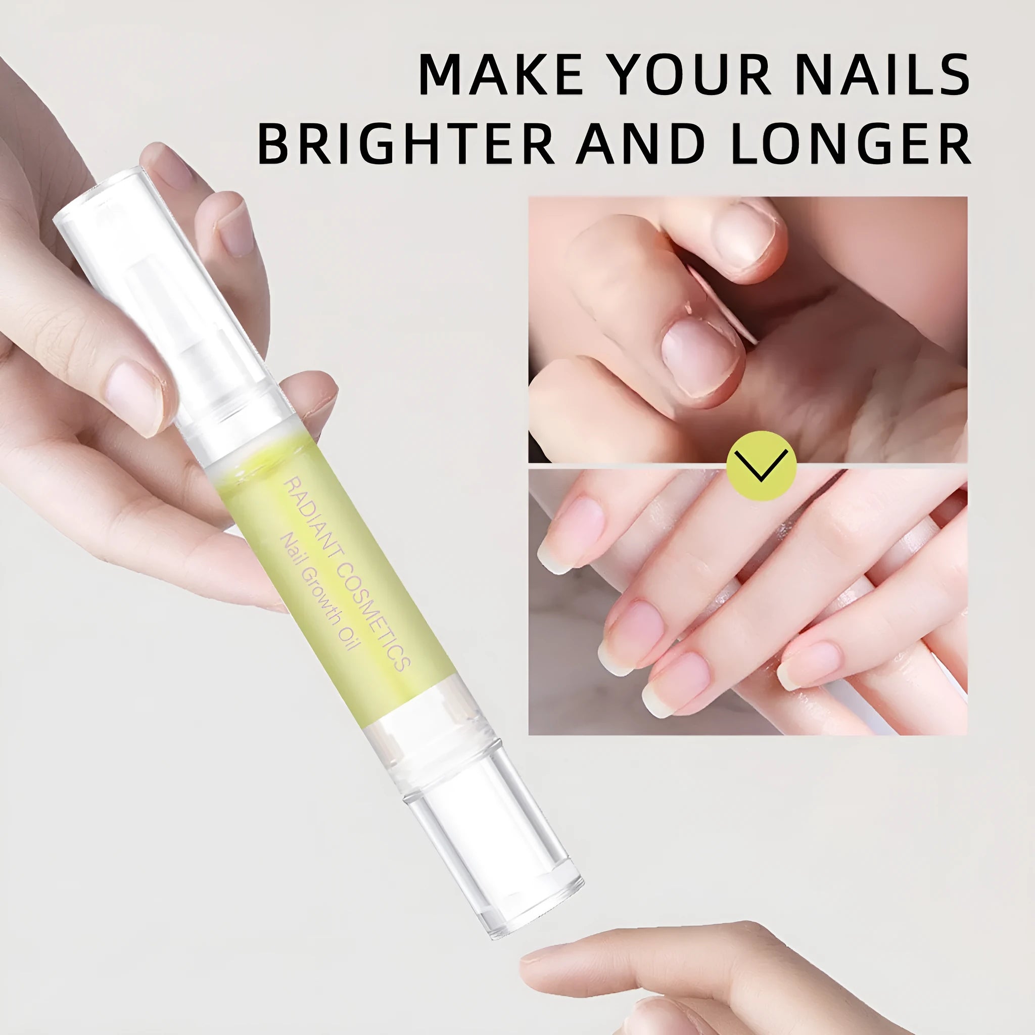 3ml bottle of nail growth treatment oil for cuticle care and moisturising