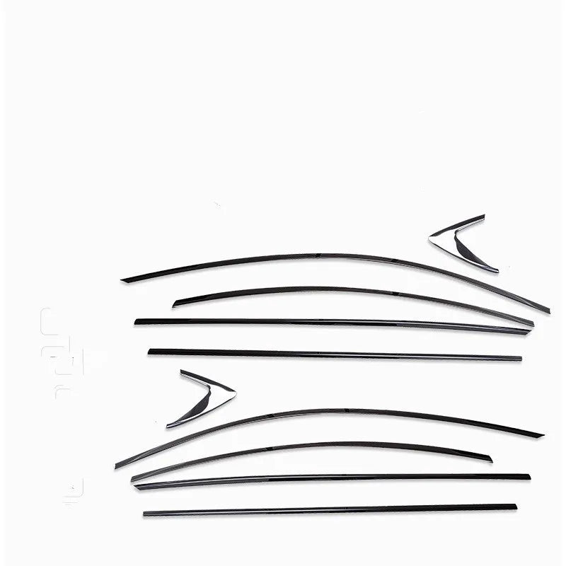 Stainless steel window trim strip with black titanium finish for window frame edging