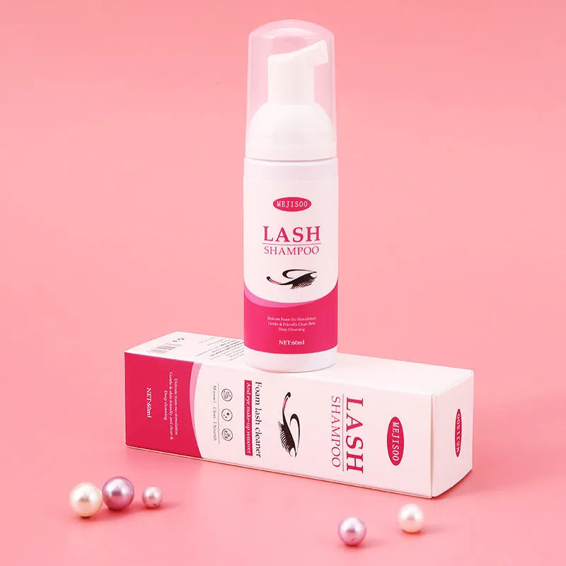 60ml lash shampoo mousse in 3.7cm diameter tube for eyelash cleaning