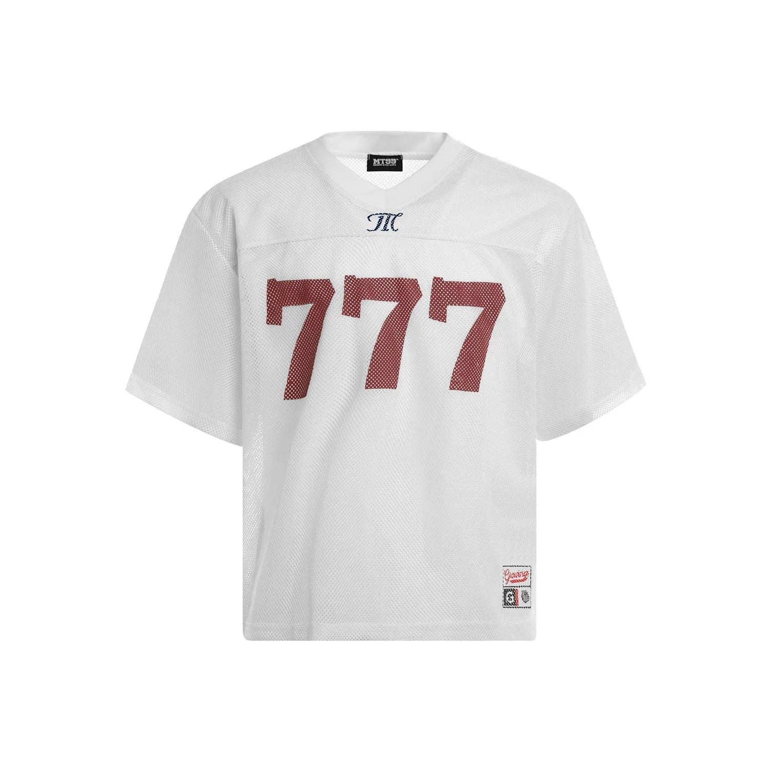 Retro style loose summer T-shirt in black, shown front-on on a hanger.