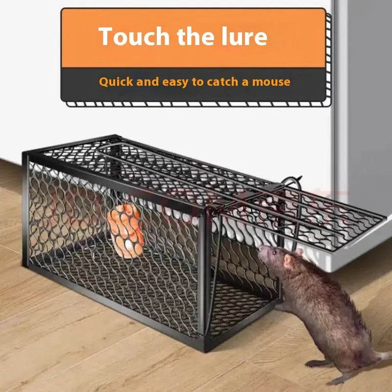 Automatic mouse trap cage for indoor use in small medium and large sizes with metal or plastic construction