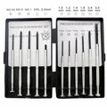 11-piece clock screwdriver set with multiple head types for electronics repair