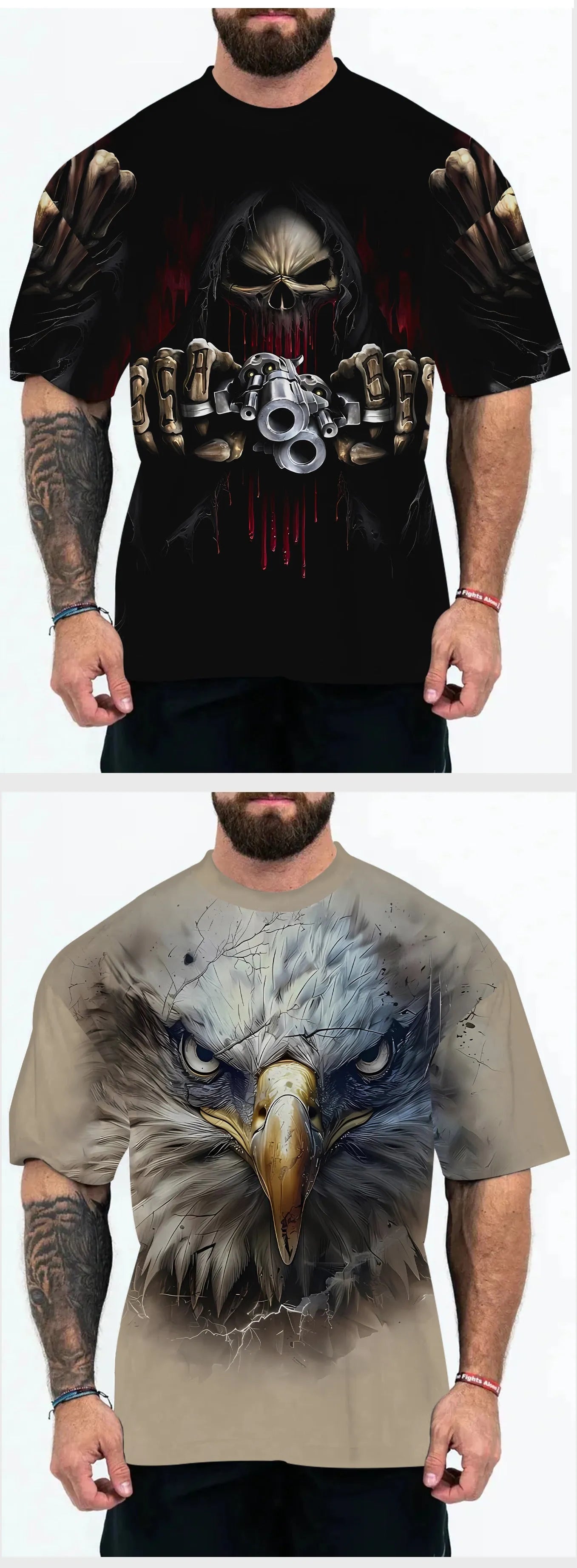 Men's loose fit short sleeve t-shirt in chemical fibre blend with coloured letters graphic design