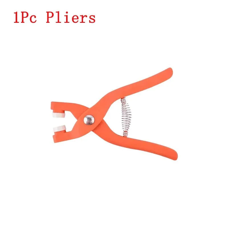 Stainless steel five claw no-sew button kit with pliers and 9.5mm clasps for baby clothes
