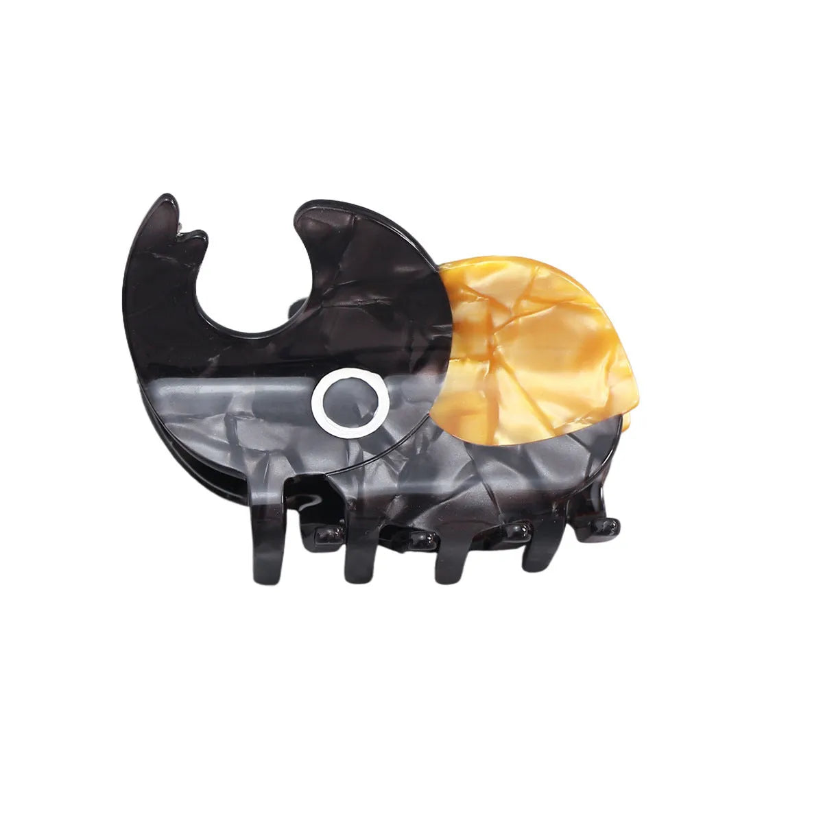 Handmade cellulose acetate insect biology beetle grip with cartoon beetle and caterpillar designs