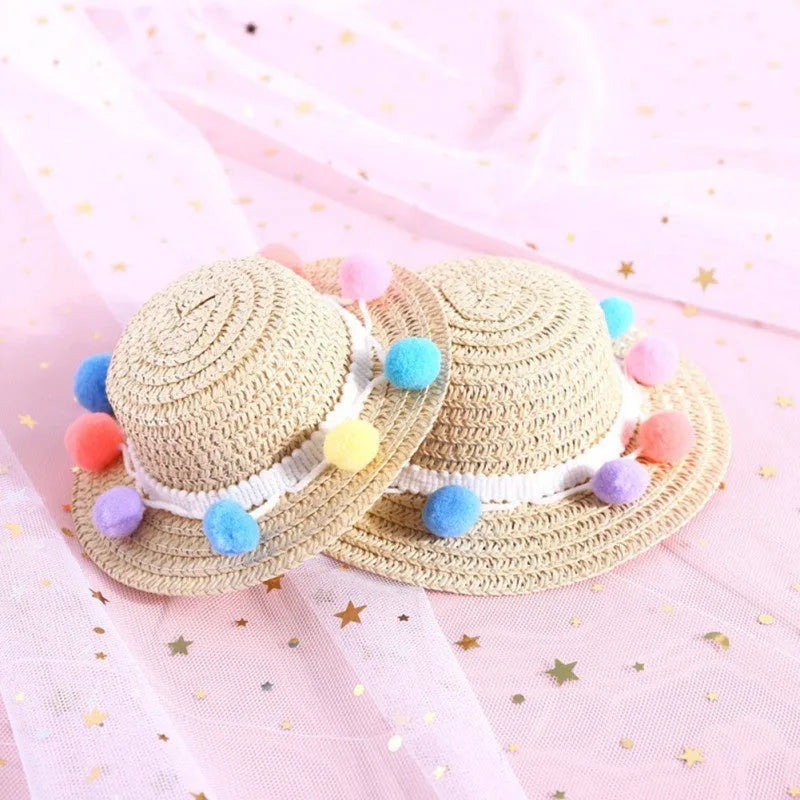 Handmade adjustable bowknot paper pet hat for dogs and cats in cartoon style