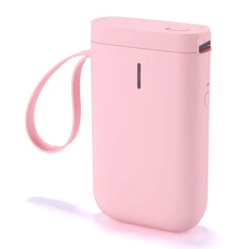 D11 Bluetooth-compatible portable label printer in black, white, pink, or green.