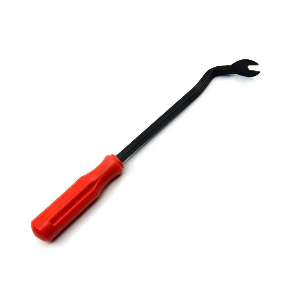 Red handle steel light switch pliers for General Motors automotive door panel nailing and clip repair