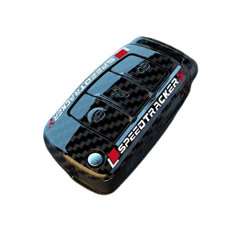 Carbon fibre style car key cover with mirror surface in carbon pattern or white colour