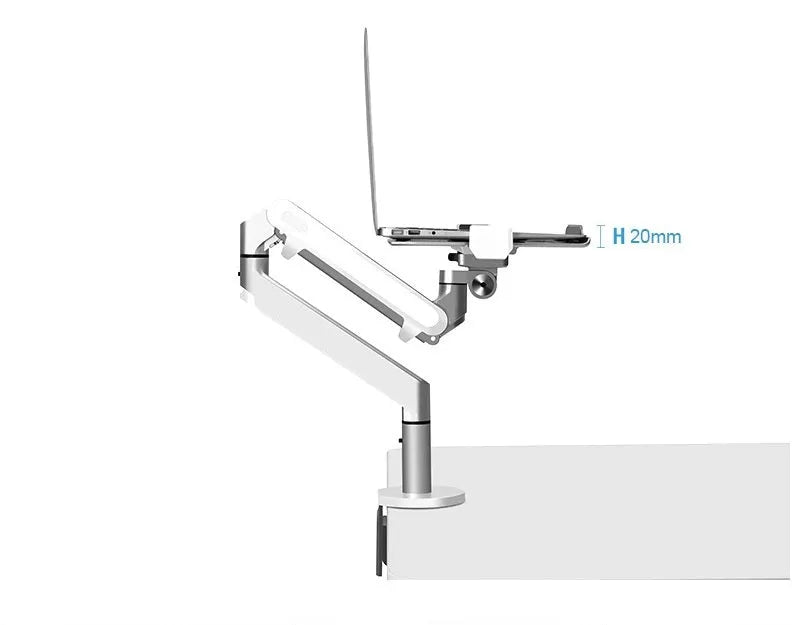 Aluminium alloy adjustable laptop computer stand in silver and black colour options