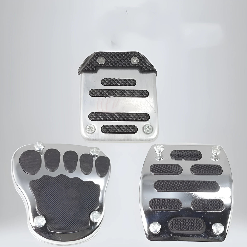 Metal motorcycle brake pedal skid plate for motorbike and scooter installation