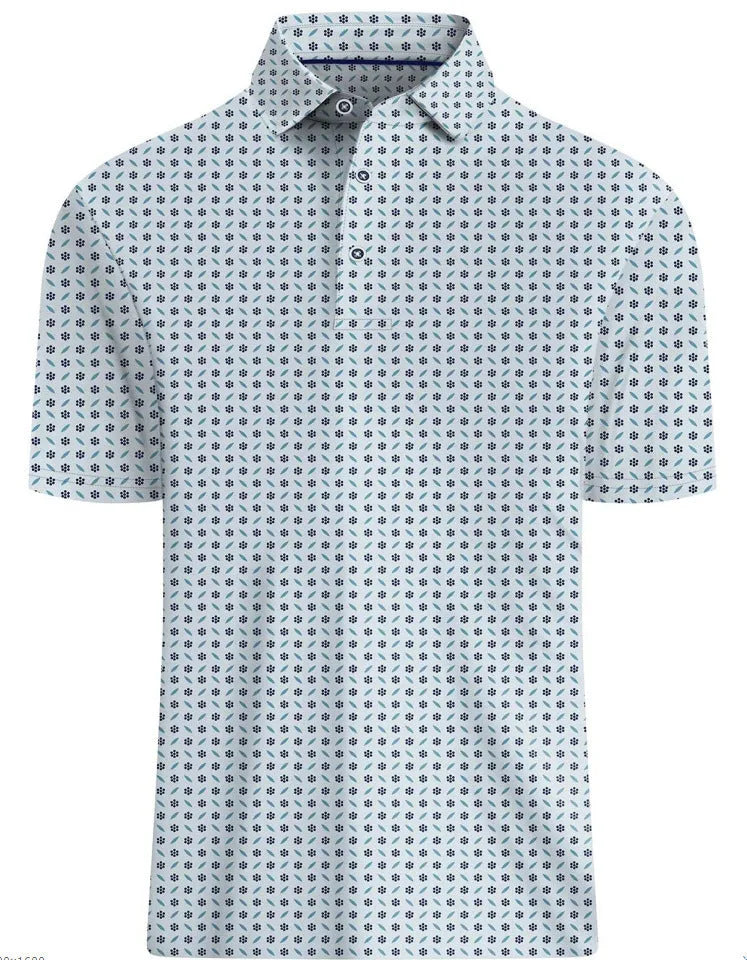 European fit men's short sleeve mesh t-shirt with 3D printed Japanese retro pattern and zipper decoration