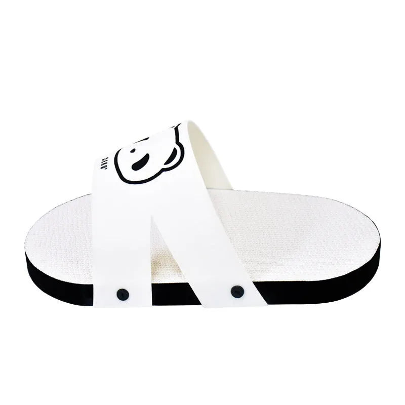 White slipper style corrugated paper cat scratch board for furniture protection