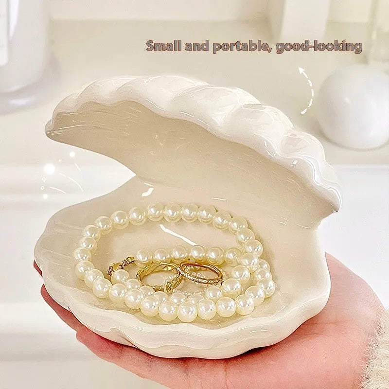 Yellow white porcelain storage tray with optional night light, available in pink or white shell options