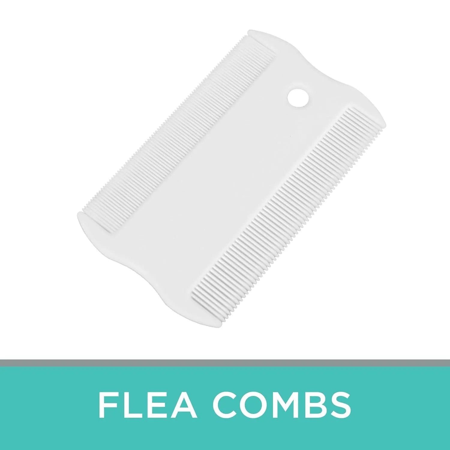 Double-sided pet flea comb with dense teeth for dogs and cats, small face grooming tool