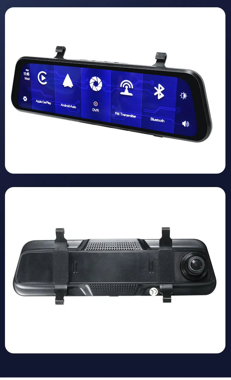Portable 9-inch universal touch screen dual camera wireless car GPS navigation system in black