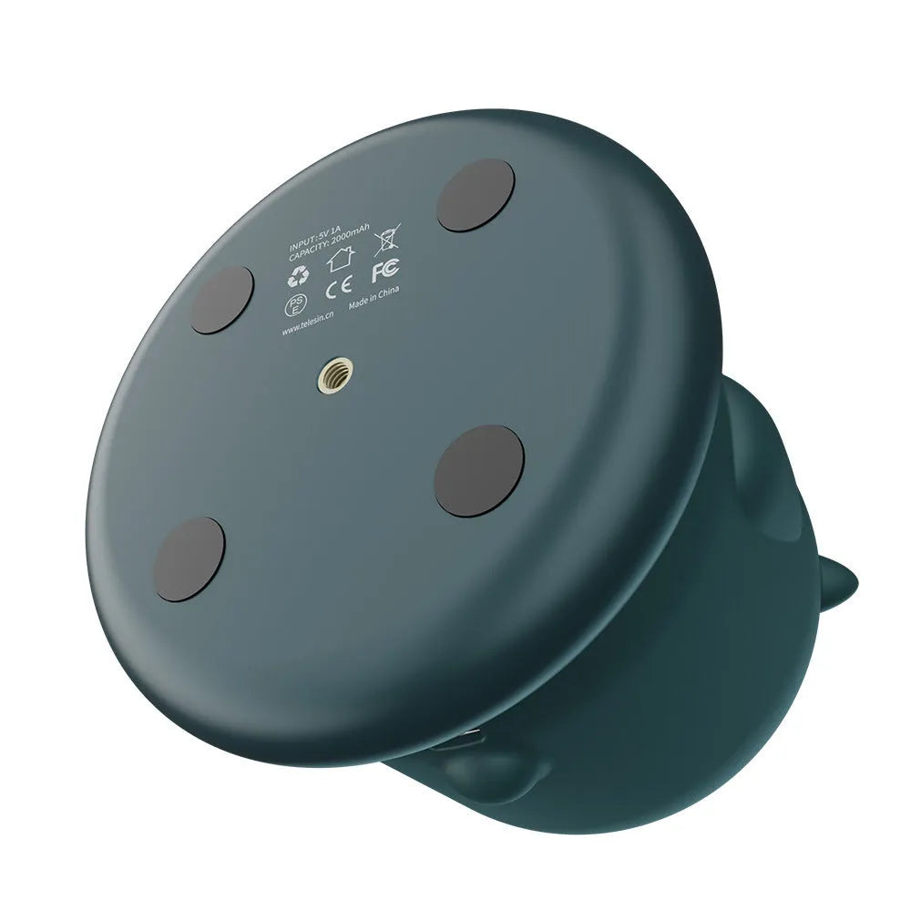 Dark green intelligent AI face recognition gimbal with 360-degree rotation for camera tracking