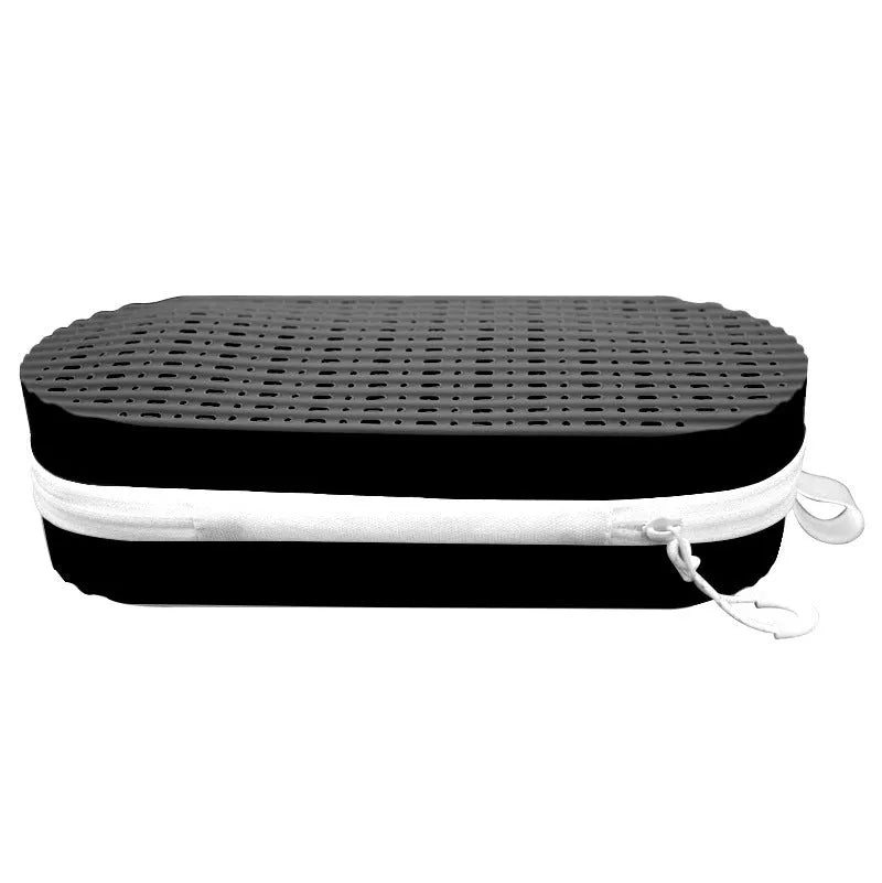 Silicone glasses case in modern simple design with long hand shape measuring 200x80x50mm