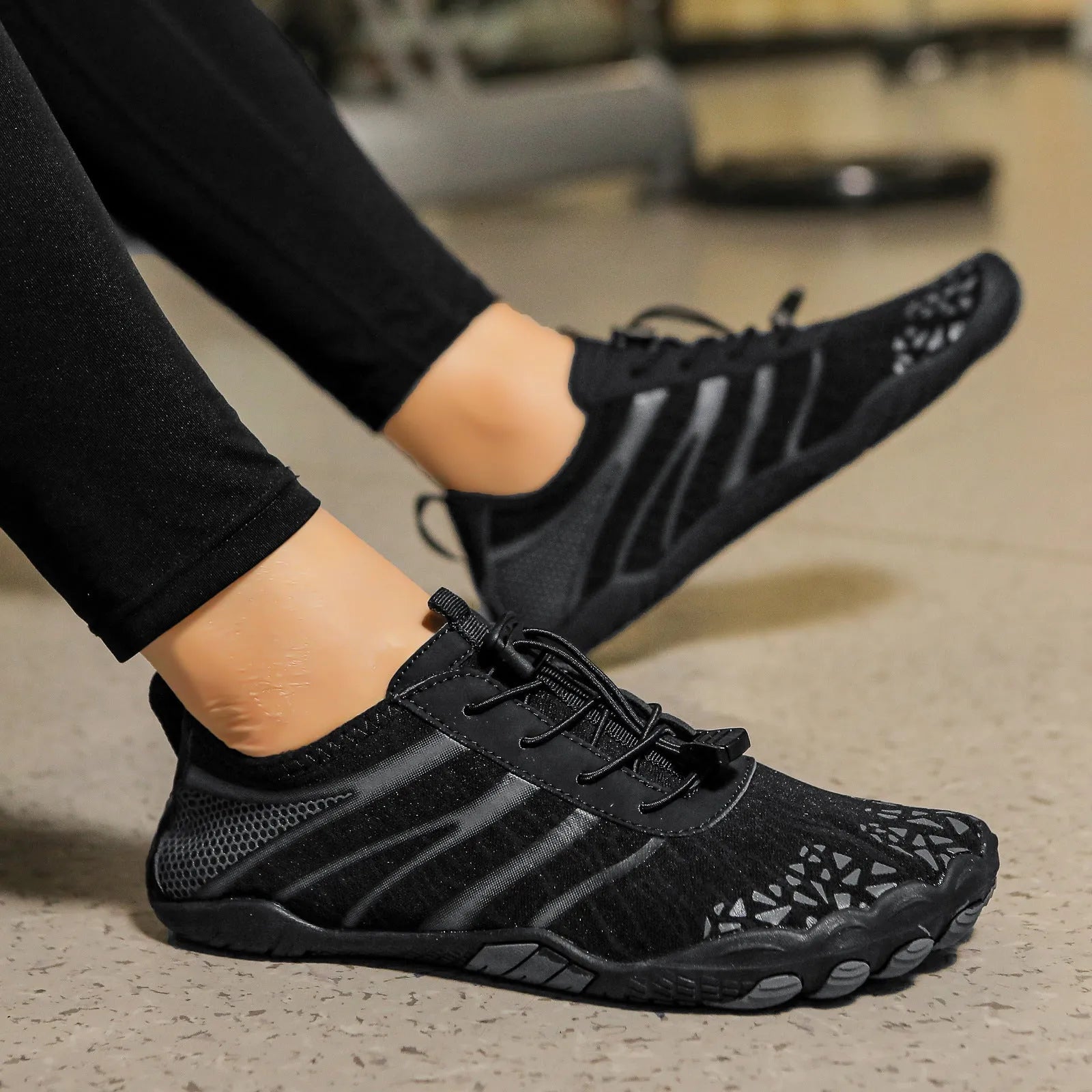 Men's Lycra stretch fabric beach running shoes available in black, dark blue, gray, beige and white pink colours