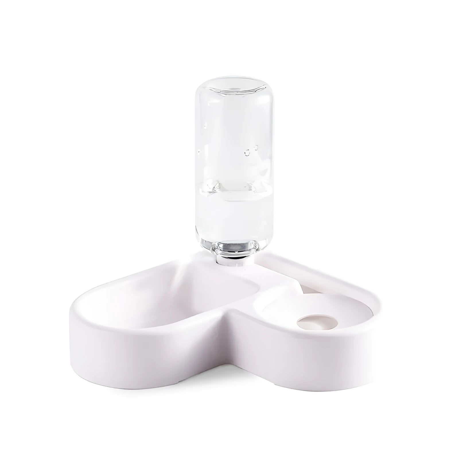 White cat and dog water fountain with food-grade construction and filtration system