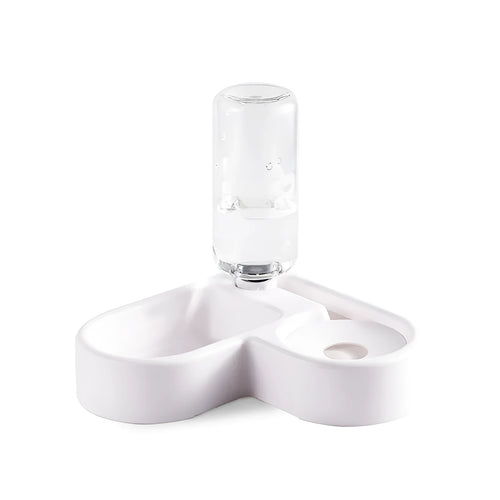 White cat and dog water fountain with food-grade construction and filtration system