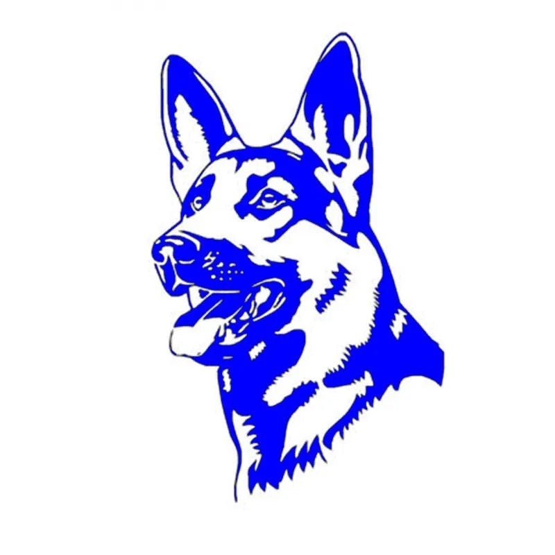 Reflective Alsace Shepherd dog bumper sticker in multiple colour options