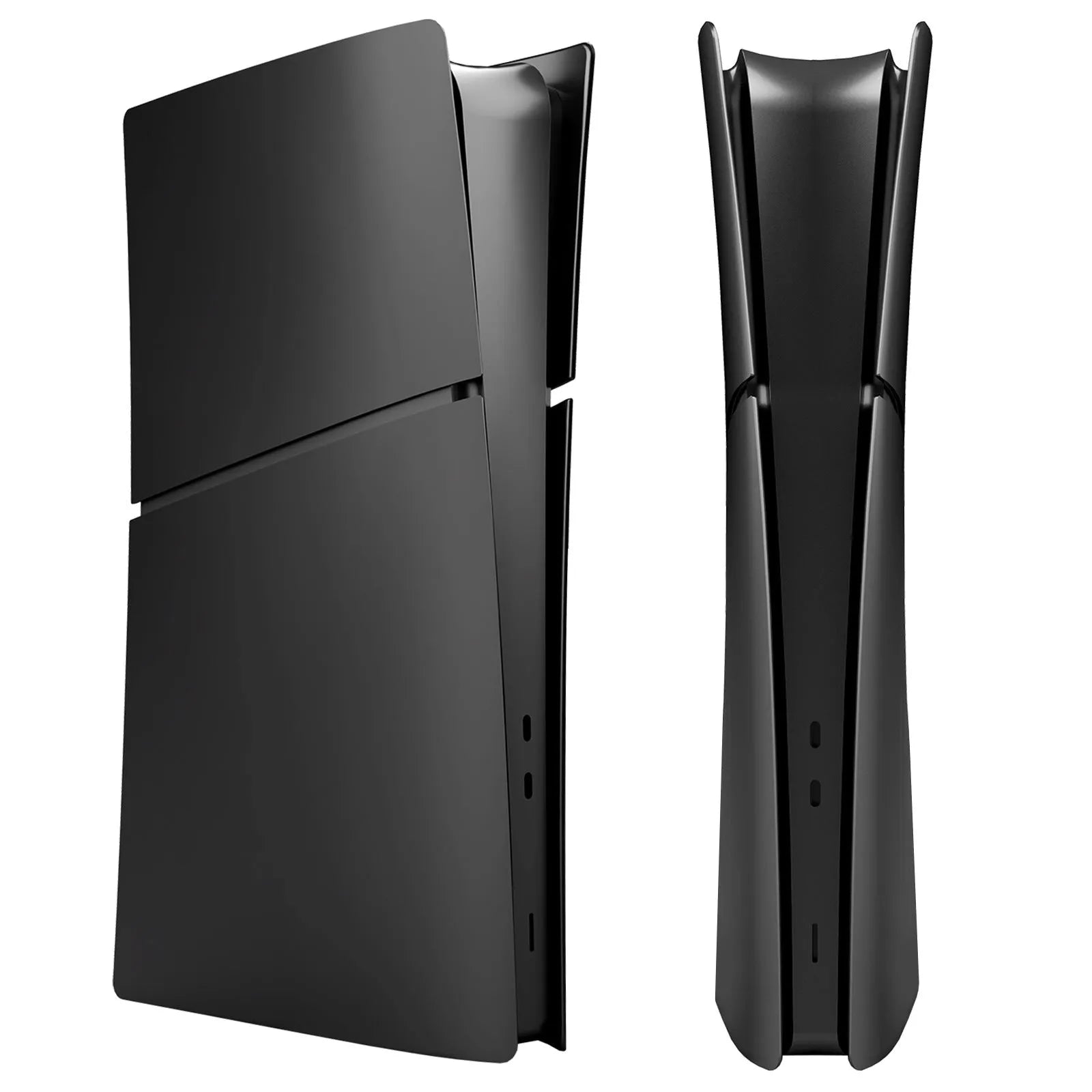 PS5 Slim replacement protective shell in ABS plastic showing colour options including blue, silver, black, red and white.