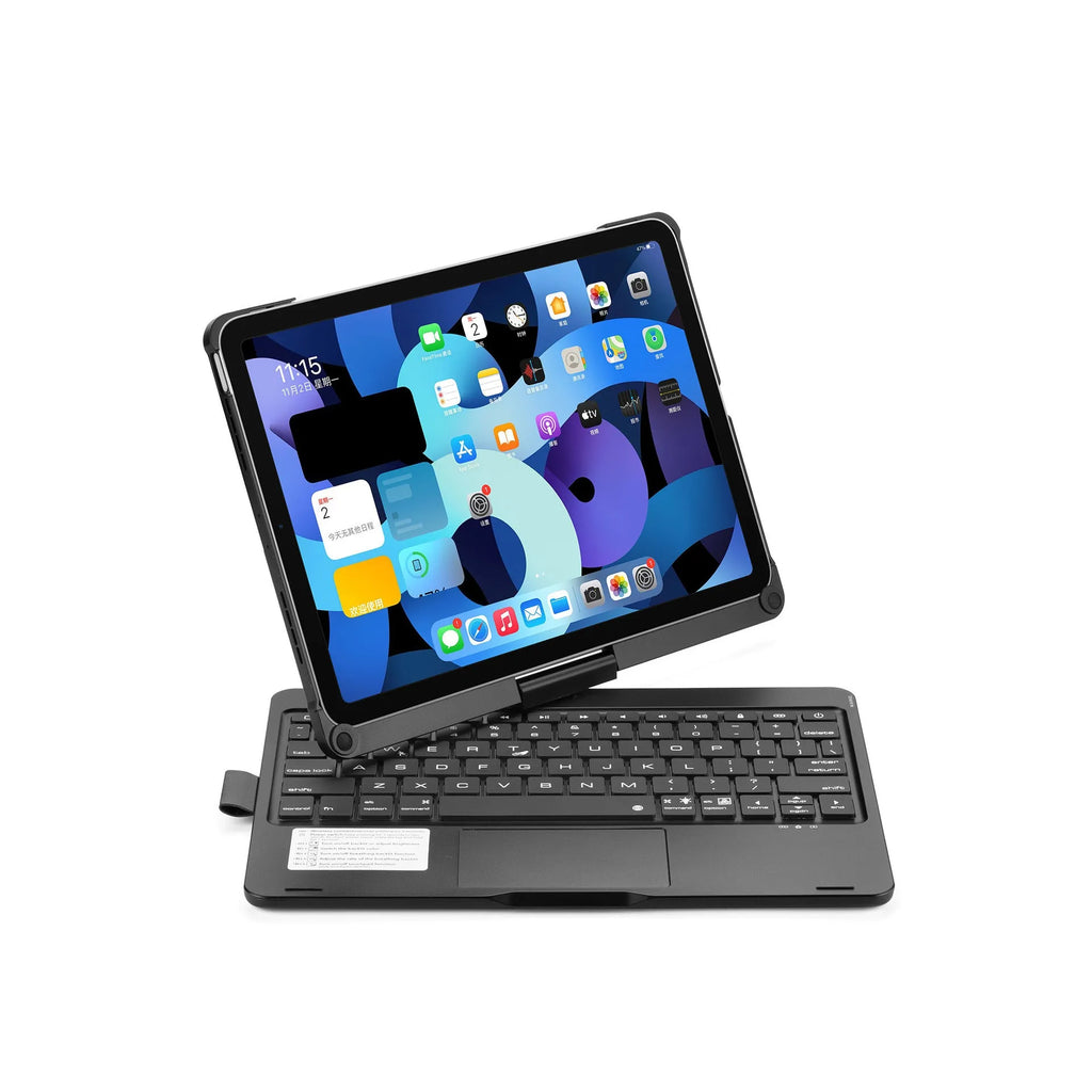 360-degree rotating Bluetooth keyboard with touch backlight for iPad Air 4 and Pro 11 models