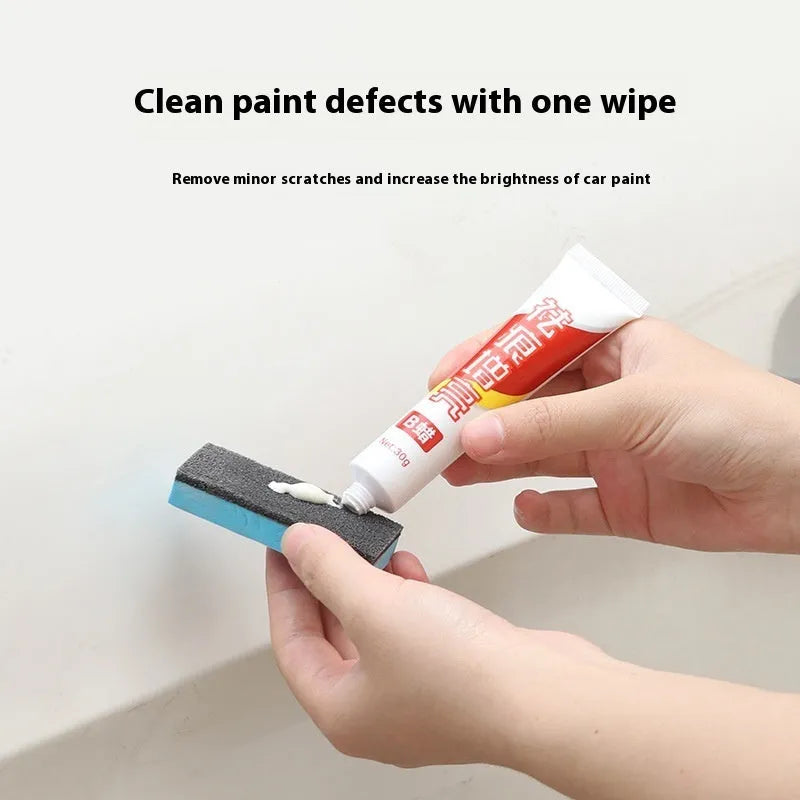 Car repair wax polishing kit with A wax, B wax, and frosted sponge mop for scratch removal