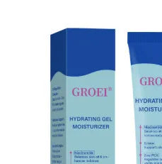 50ml moisturising facial gel with hyaluronic acid in white pump bottle