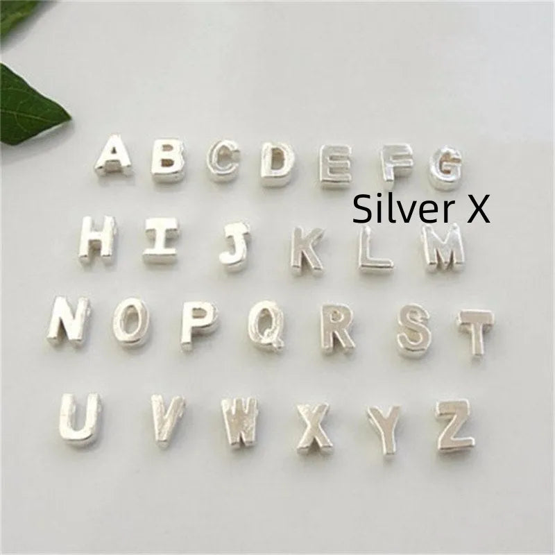Peach heart shaped letter necklace pendant in gold or silver alloy jewellery