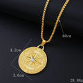 Geometric pendant women's necklace with zircon details and gold plated finish