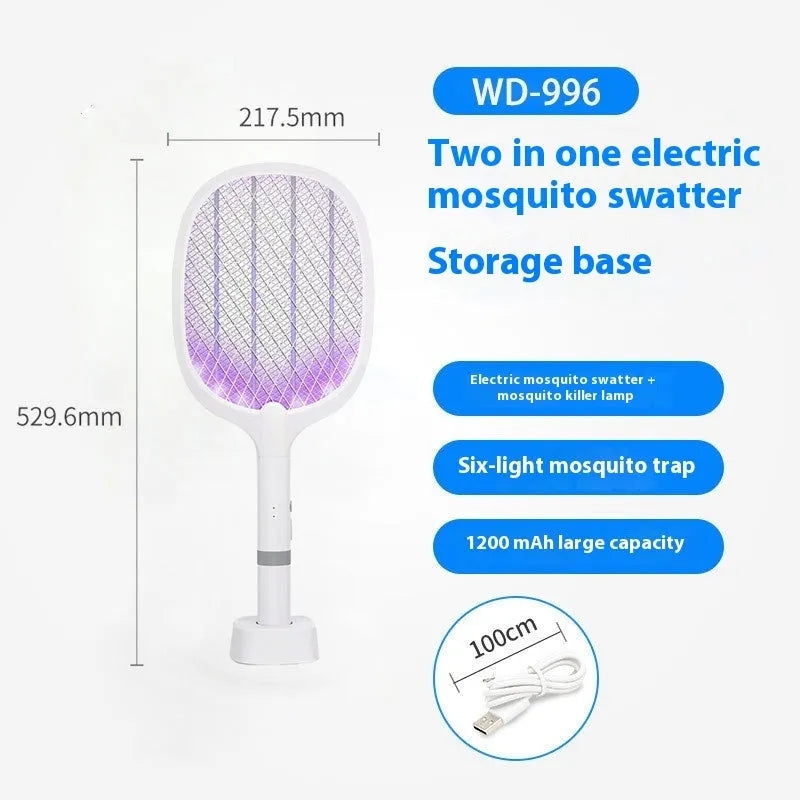 Rechargeable electric mosquito swatter in ABS plastic for 11-20 square metre indoor areas