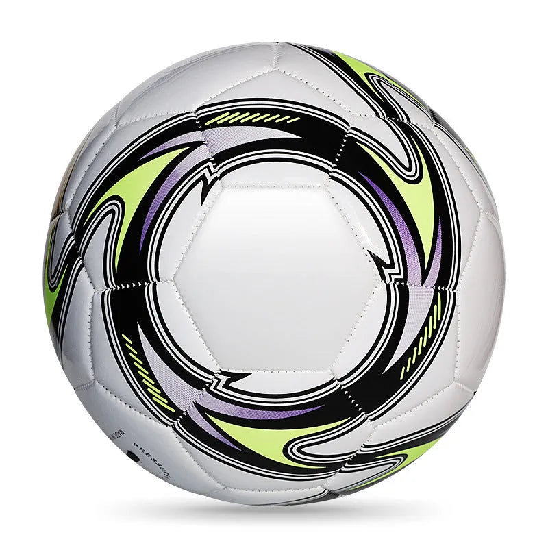 PVC football with machine-seam construction in No. 3 No. 4 No. 5 sizes for training and competition