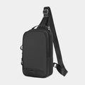 Casual black TPU chest bag with camouflage pattern, single shoulder strap and soft handle