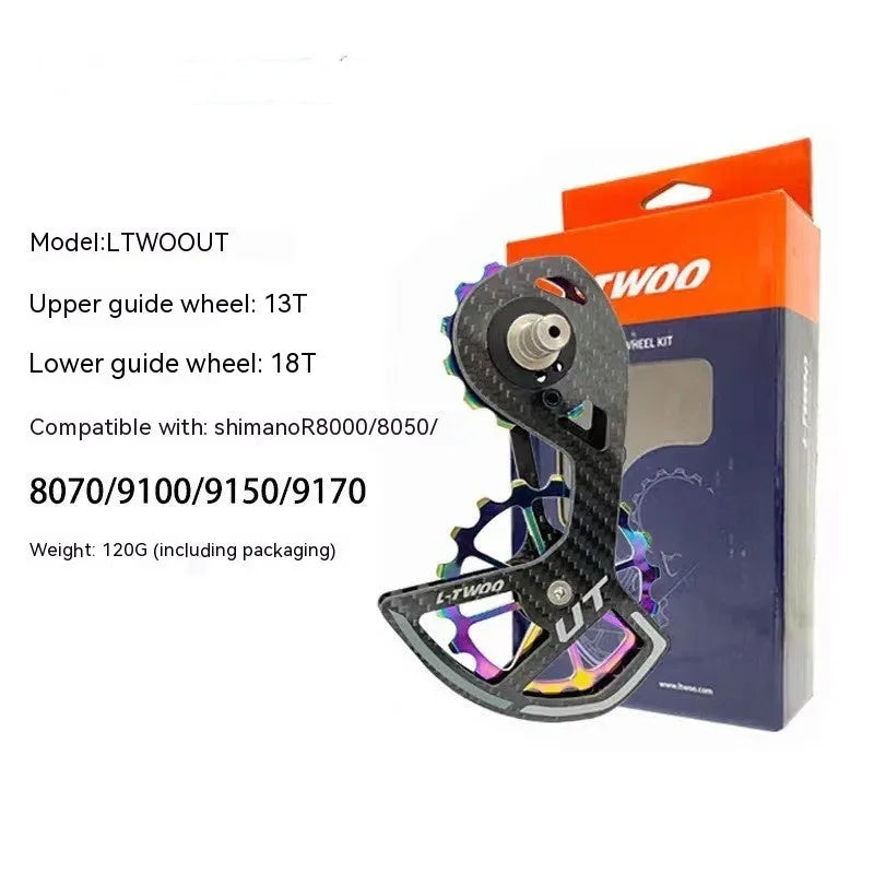 LTWOO 105 rear derailleur pulley with 13T and 18T jockey wheels for Shimano road bike groupsets
