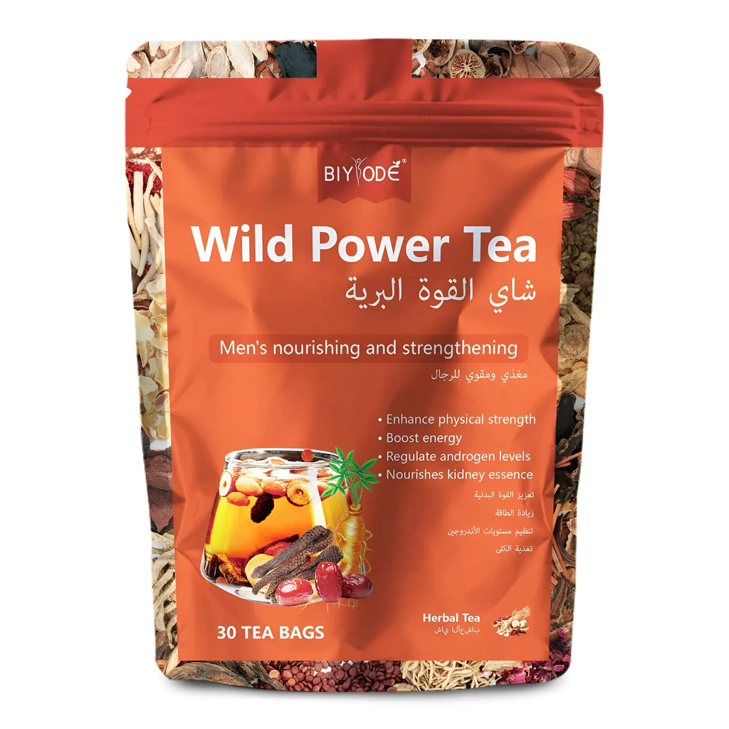 Wild Power Maca Tea Bag herbal supplement 30 bags bottle GMP certified private label