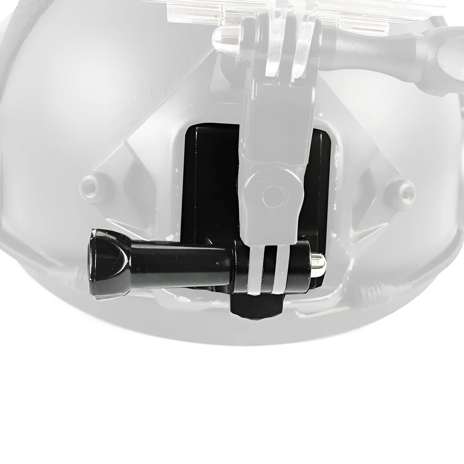 Black aluminium alloy and plastic helmet holder extension rod for GoPro 3 and 4 cameras with quick-release bracket