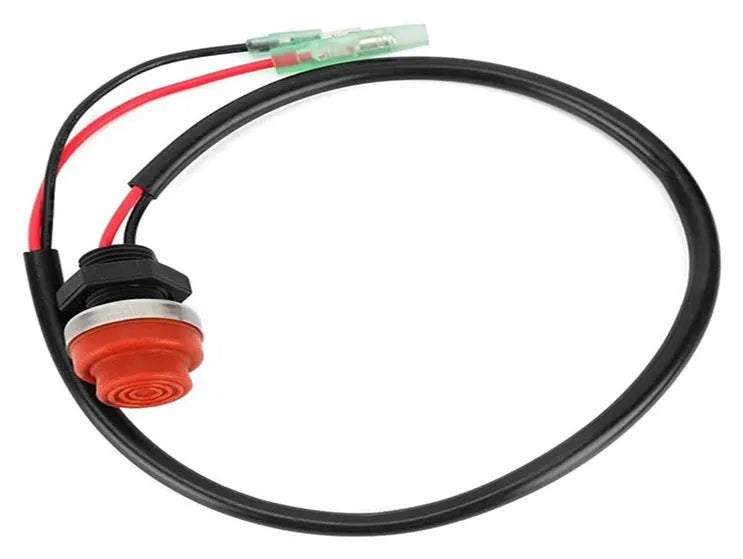 YAMAHA marine engine safety stop switch with attached 1-metre lanyard in plastic housing