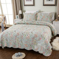 Pure cotton bedspread three-piece set with geometric pattern double-sided printing