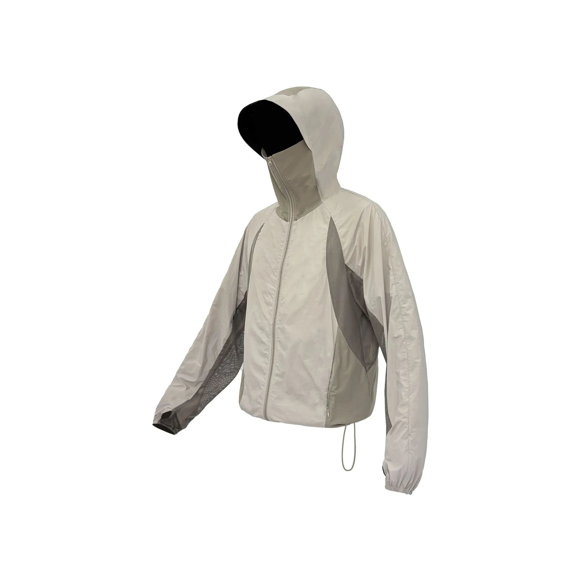 Mesh stitching UV protective nylon clothes in desert brown, light grey, red and blue colours