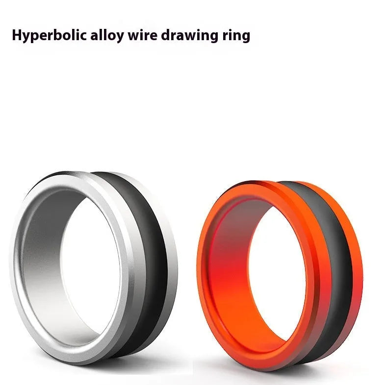 Silver and orange alloy fishing hand guard pull loop tool with a non-slip grip.