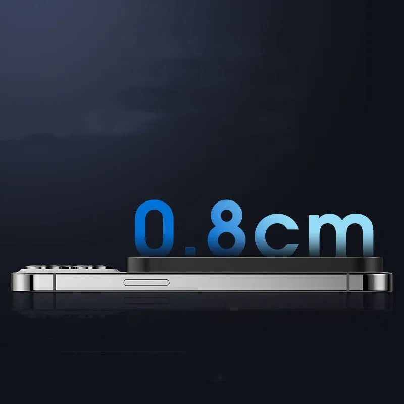 Magnetic wireless alloy power bank in titanium gold or black colour with MagSafe compatibility