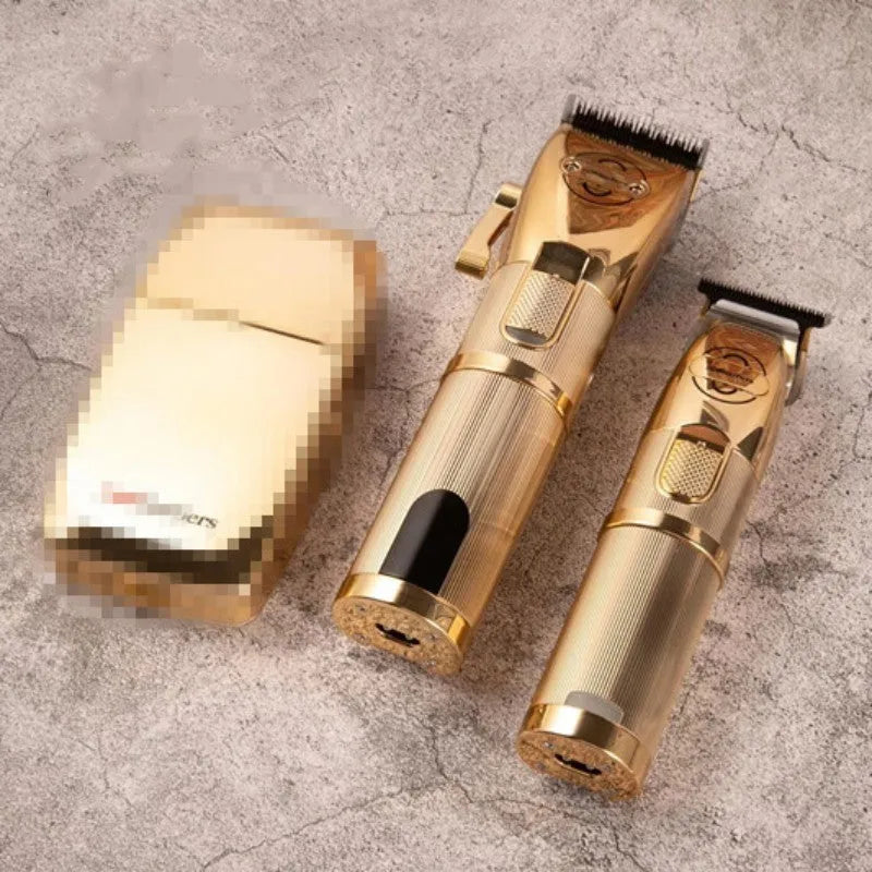 Gold finish cordless hair clipper with 2880 model designation and dual charging capability