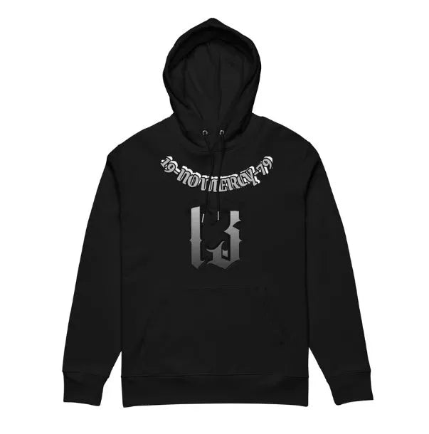 A loose-fit hooded grey sweater with a fleece lining, shown as an example of team uniform leisurewear.