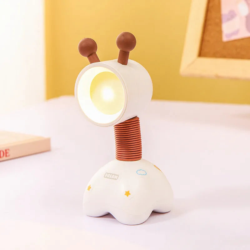 DIY cartoon magnetic small night lamp showing adjustable lighting angle and bear design