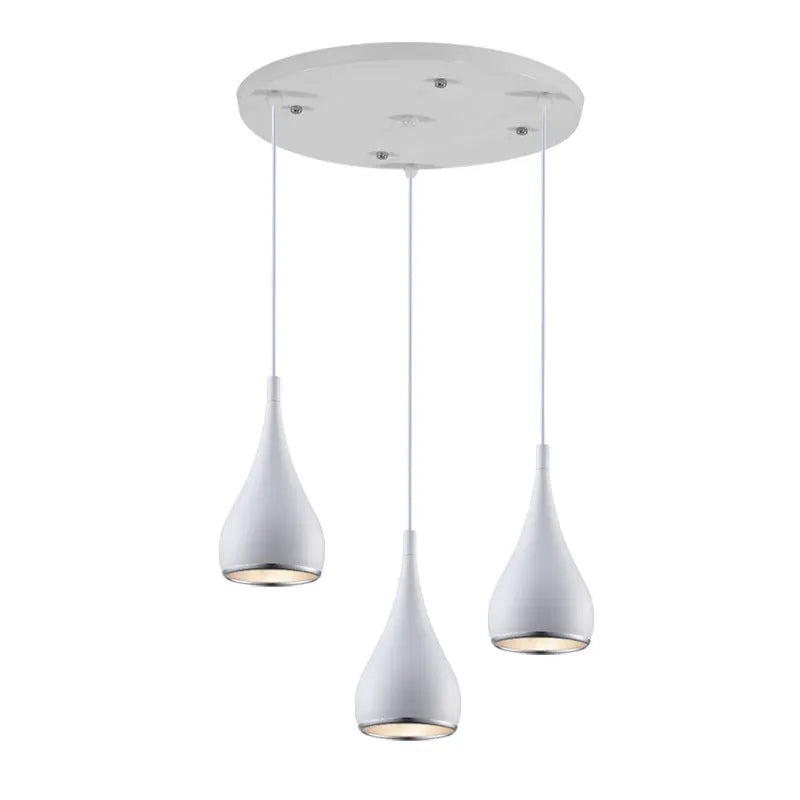Minimalist iron chandelier with adjustable heads in black finish for bedroom or living room lighting